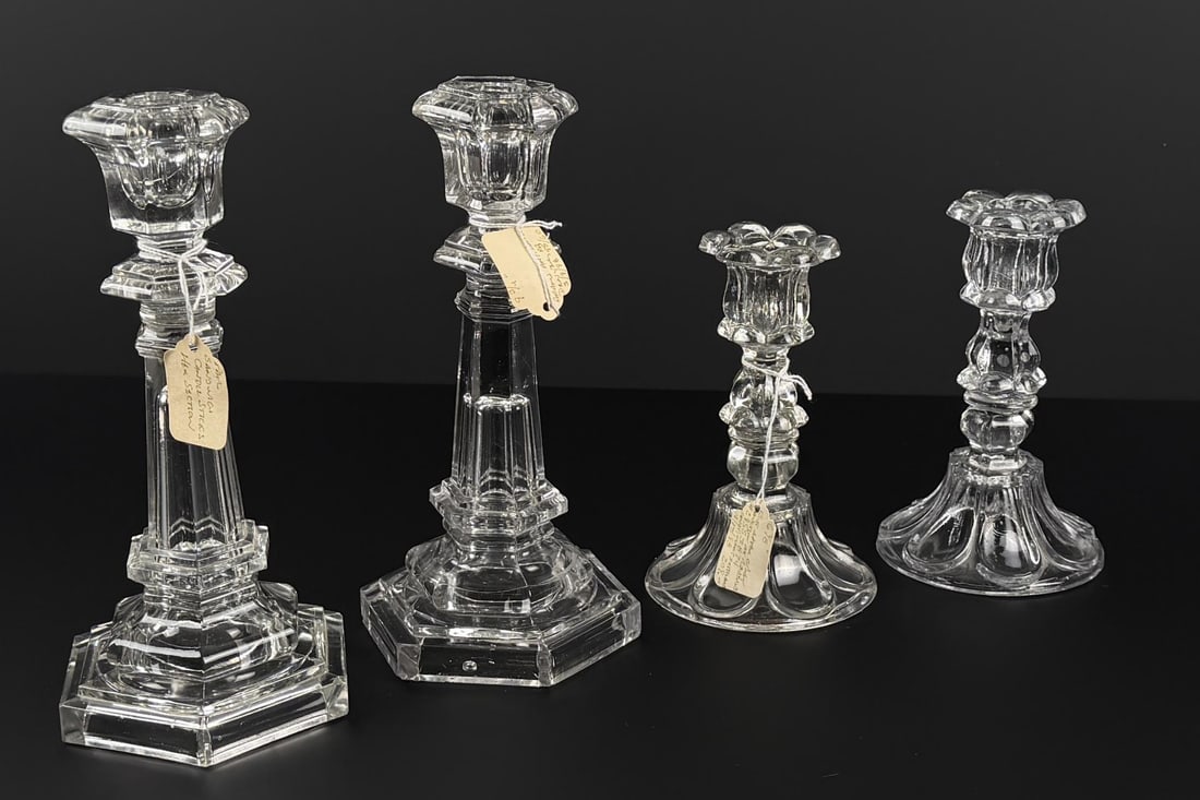 Sandwich Flint Glass Candlesticks (1 of 12)