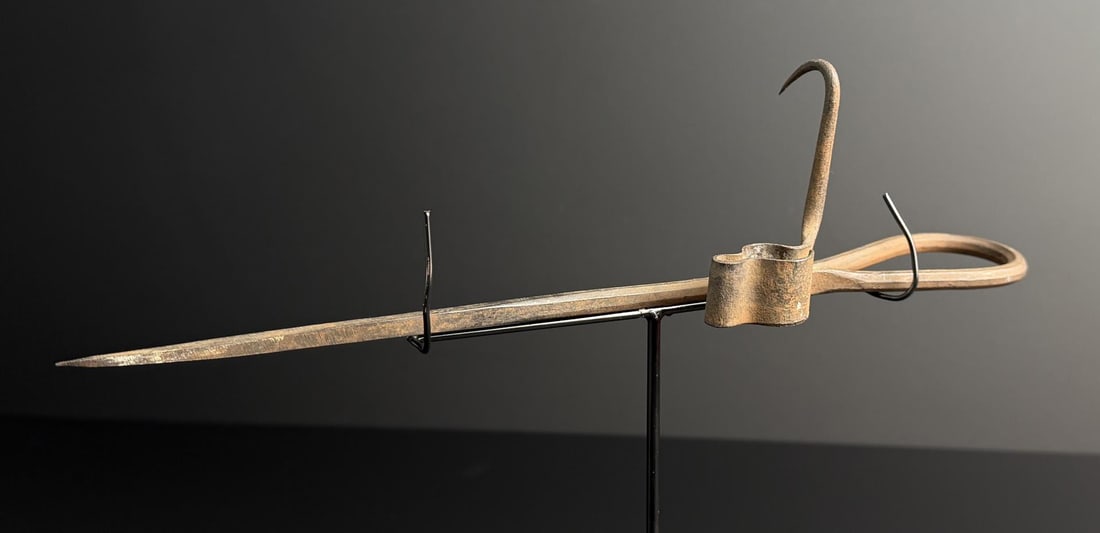 Antique Varney Butte Montana Miners Candlestick: 12 1/8" long.