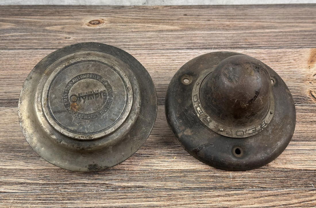 Franklin Olympic and REO Grease Hubcaps: Nice example of different manufacturers.