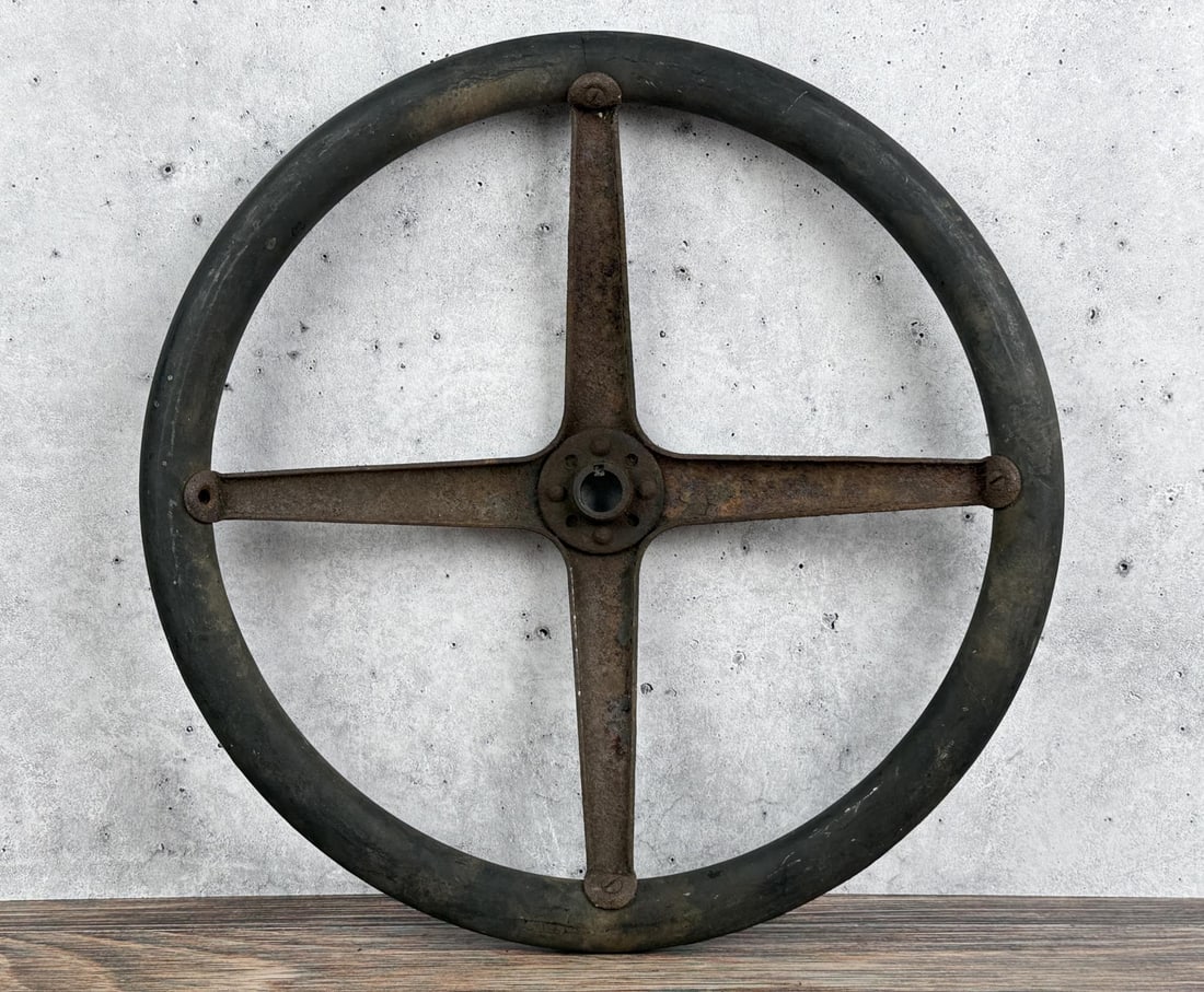 Ford Model T Rubber Grip Steering Wheel: 15 3/4" in diameter.
