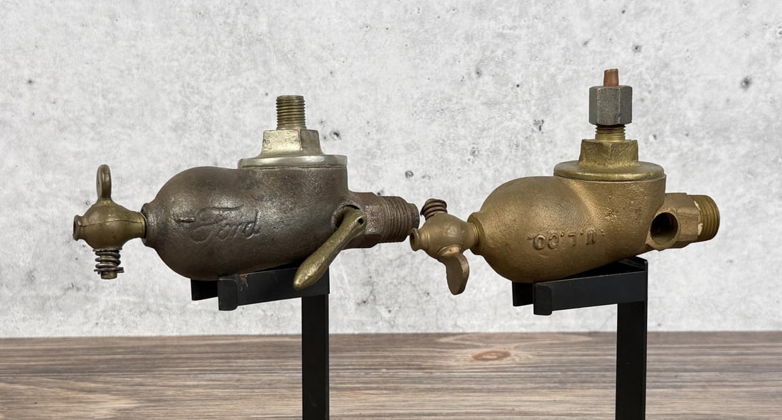 Ford Model T Brass Gas Tank Bulb Sediment Bowl: Original. Group of 2.