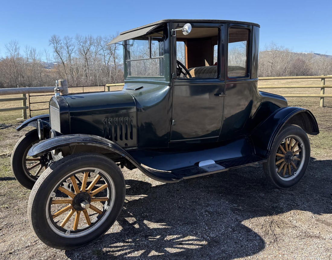 1925 Ford Model T Coupe: Older Restoration. Runs and Drives. Has clear title. Provenance: From the Collection of David Cooley, Kalispell Montana. Lot is currently located in St Ignatius, Montana. Video of the car: