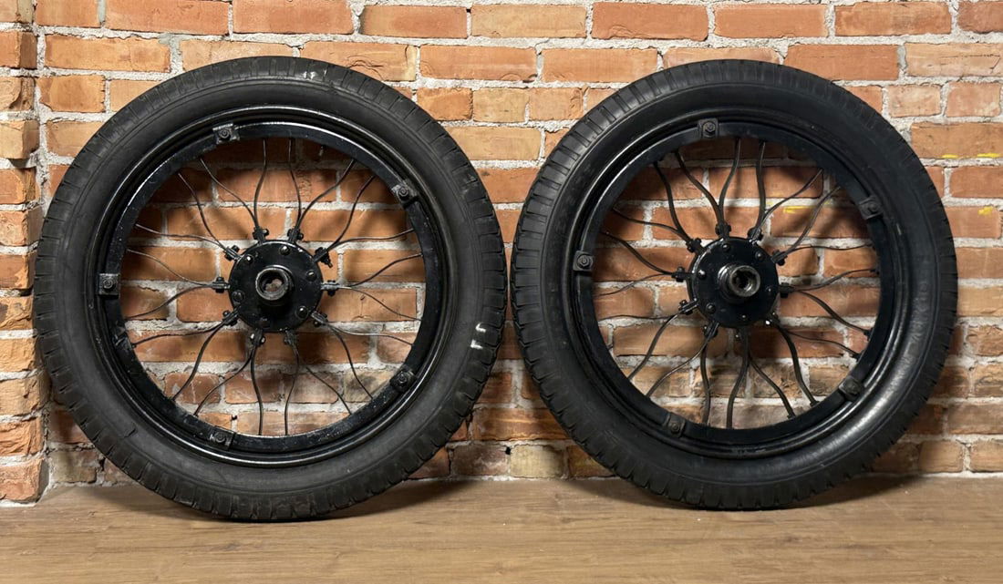 Unusual Ford Model A T Keyed Rims Tires: 27" diameter with tires.