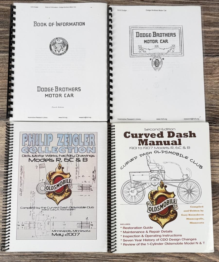 Group of Dodge and Oldsmobile Restoration Guides: Nice group of wire bound manuals.