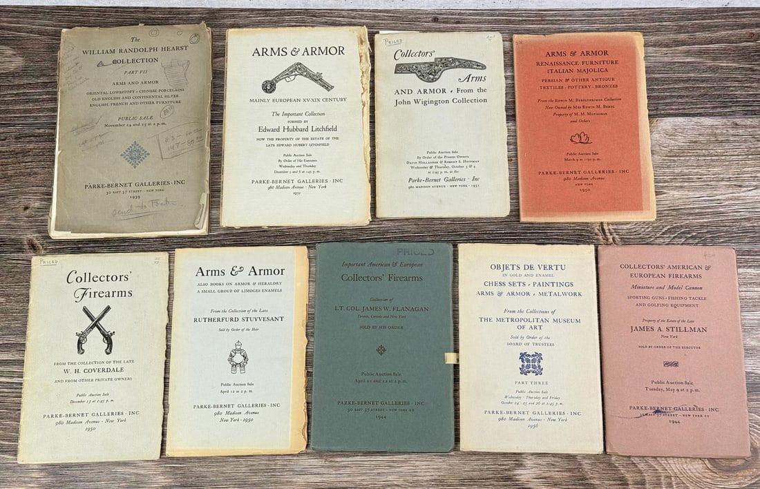 Collection of Arms & Armor Auction Catalogs: Nice grouping. Parke Bernet Galleries.