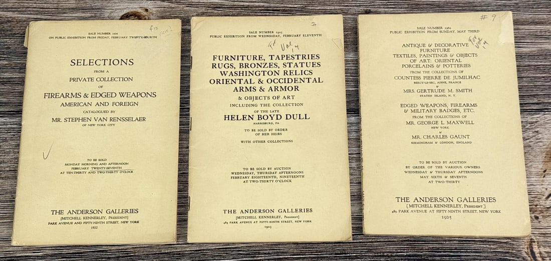 Anderson Galleries Auction Catalogs: Nice grouping