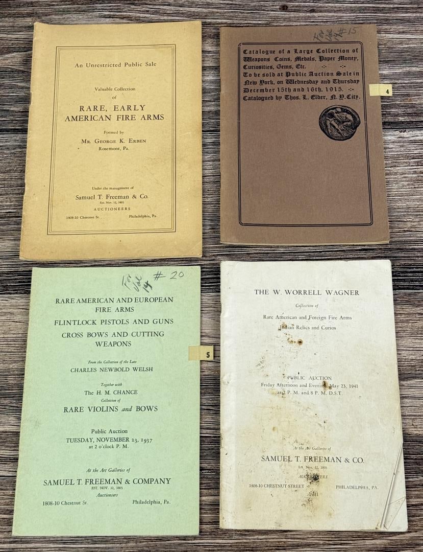 Collection of Antique Weapon Auction Catalogs: Nice grouping