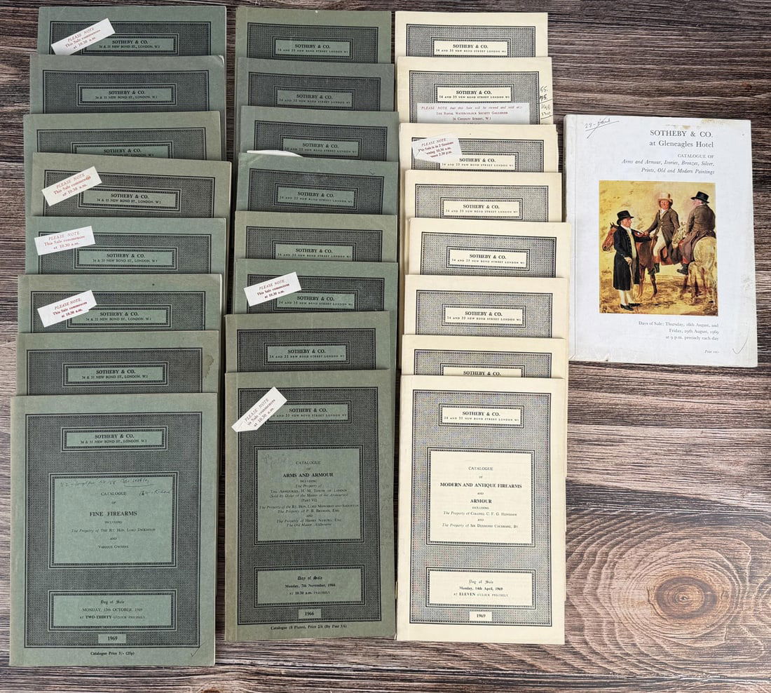 1960s Sothebys Firearms Armor Auction Catalogs: Lot of 25.