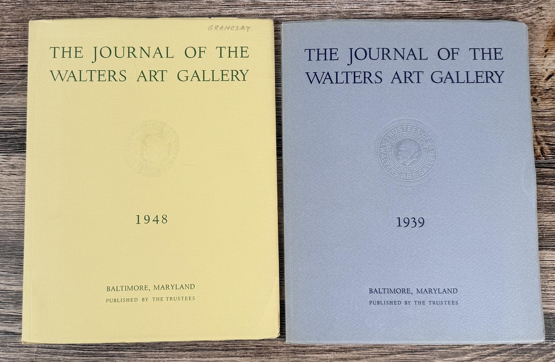 The Journal of the Walters Art Gallery 2 Volumes: 1939 and 1948.