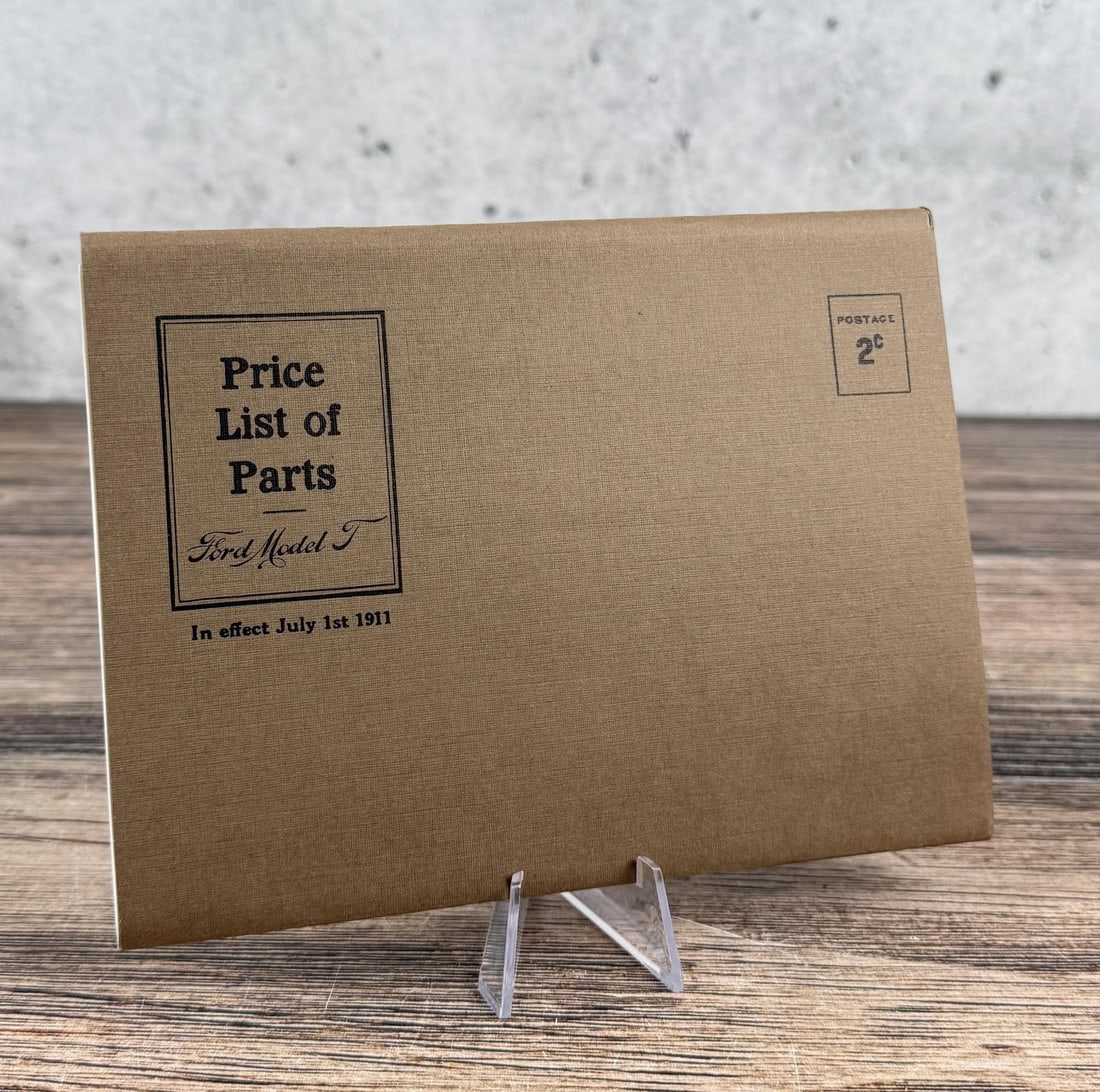 Ford Model T Price List of Parts Envelope: Reprint.