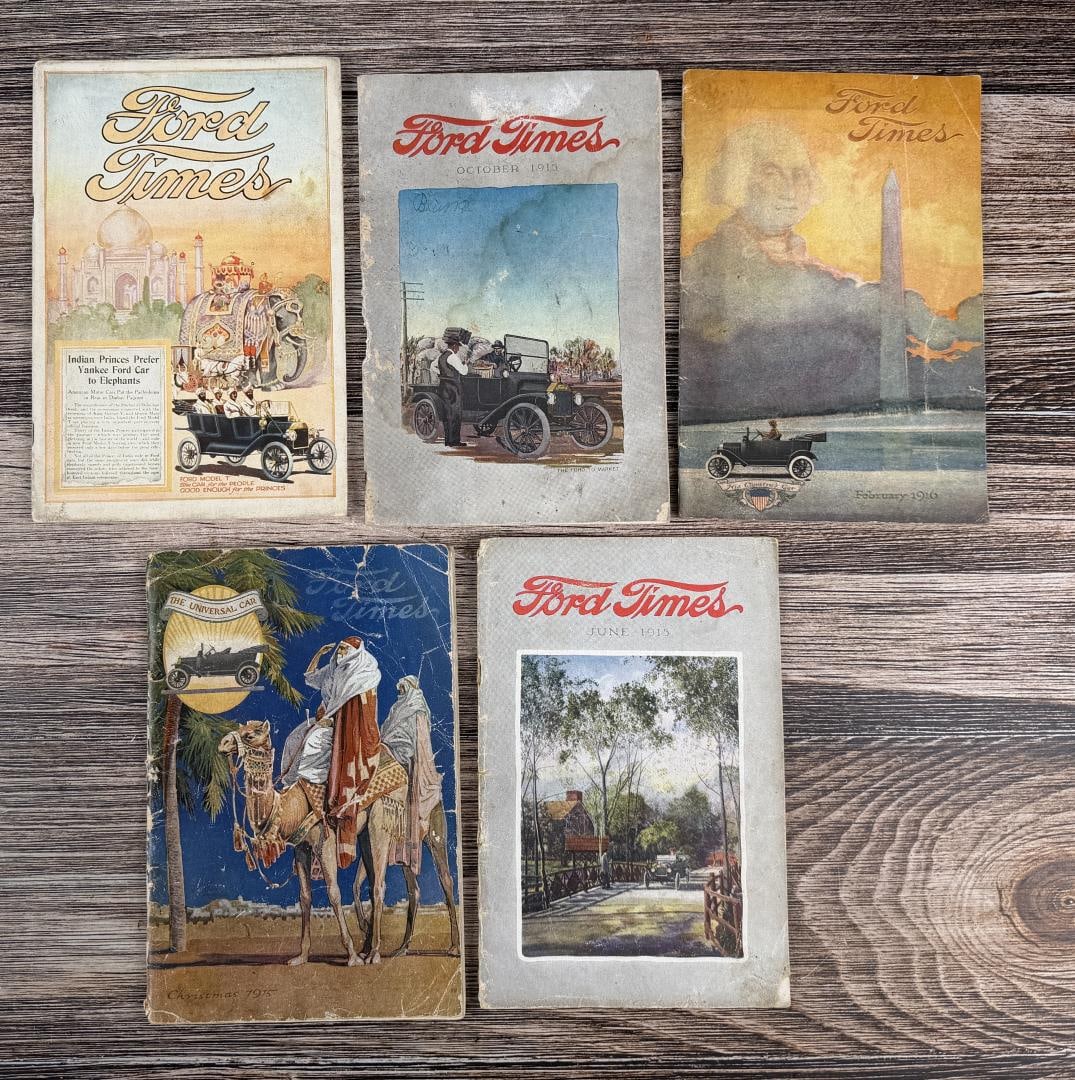 Group of Ford Times Model T Magazines: All mid 1910s.