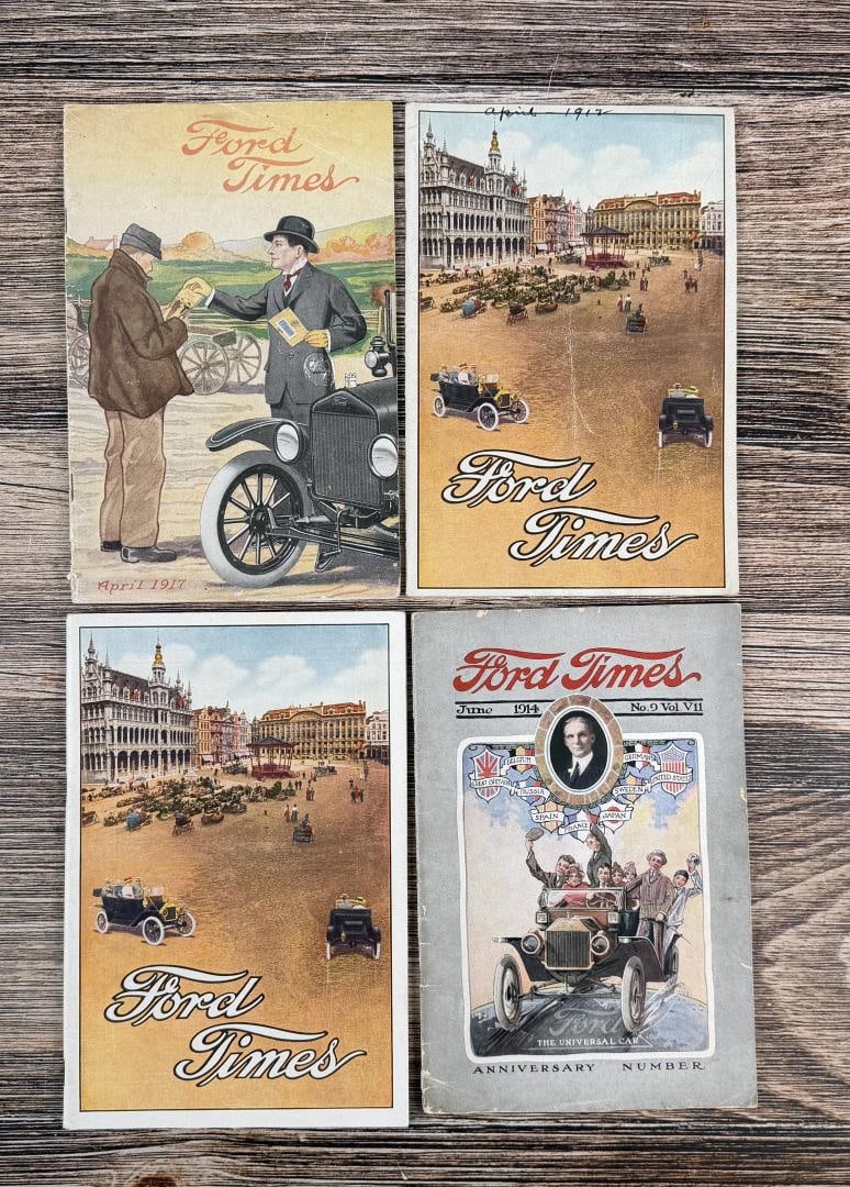 Group of Ford Times Model T Magazines: 1912 to 1917. Group of 4.