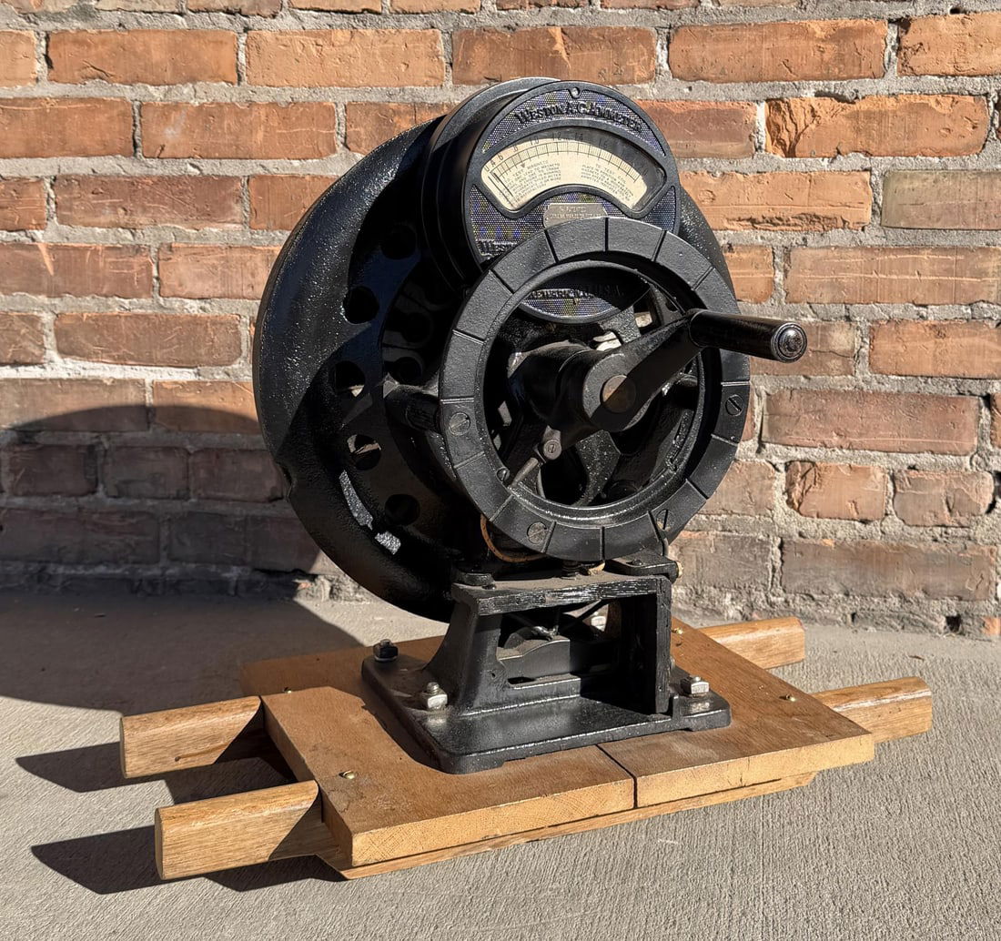 Ford Model T Hand Cranked Coil Magneto Tester: Nice example. Has one casting crack as shown.