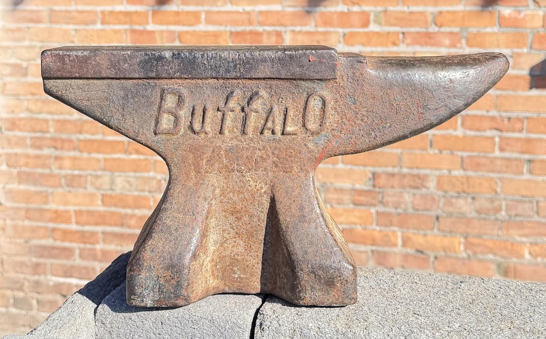Buffalo 55 Pound Anvil: 14 3/4" by 5" by 7 3/4".