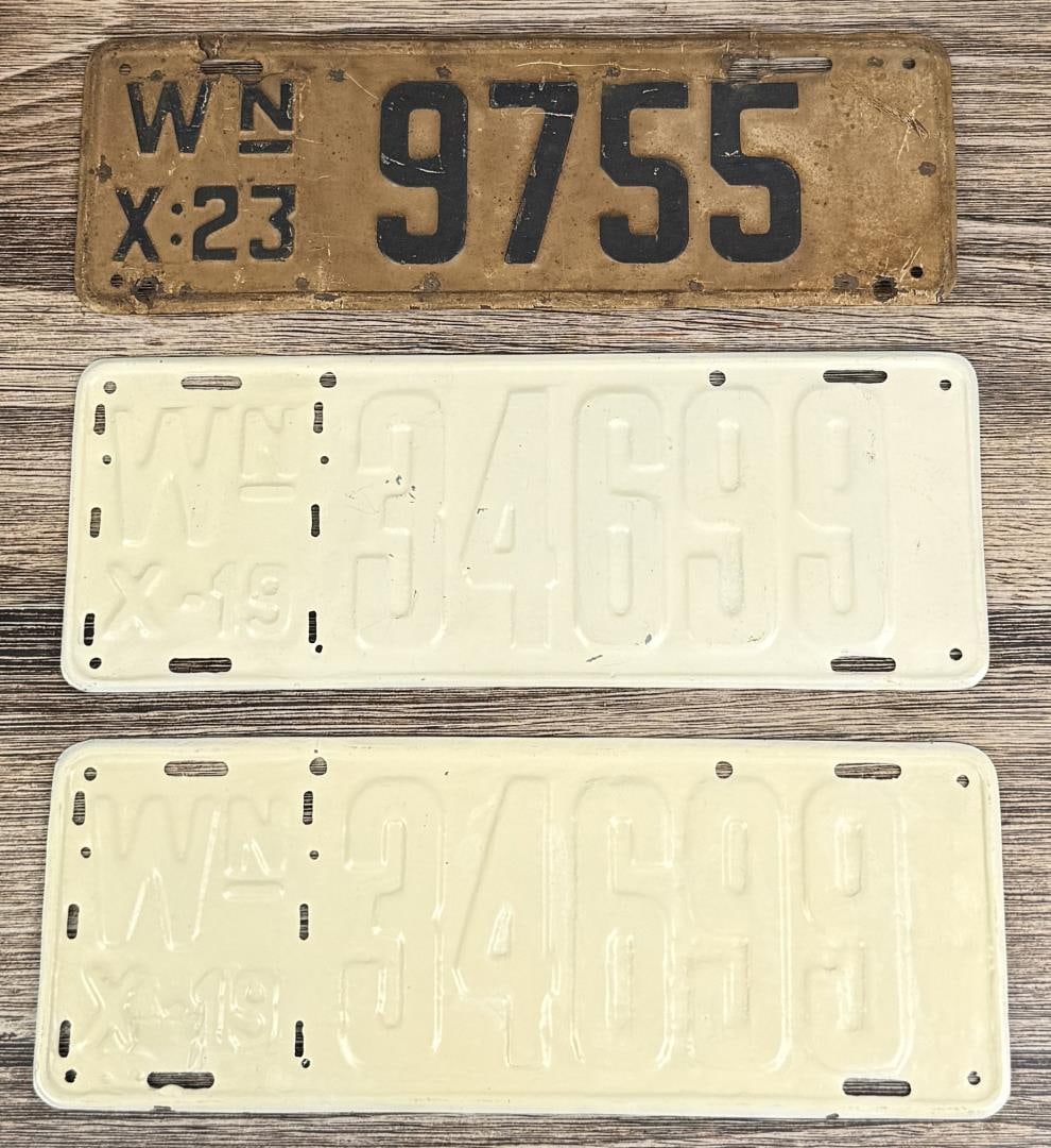 1923 and 1919 Washington License Plates (1 of 3)