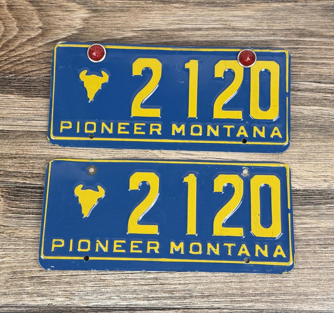 Pioneer Montana License Plate Set: Nice set