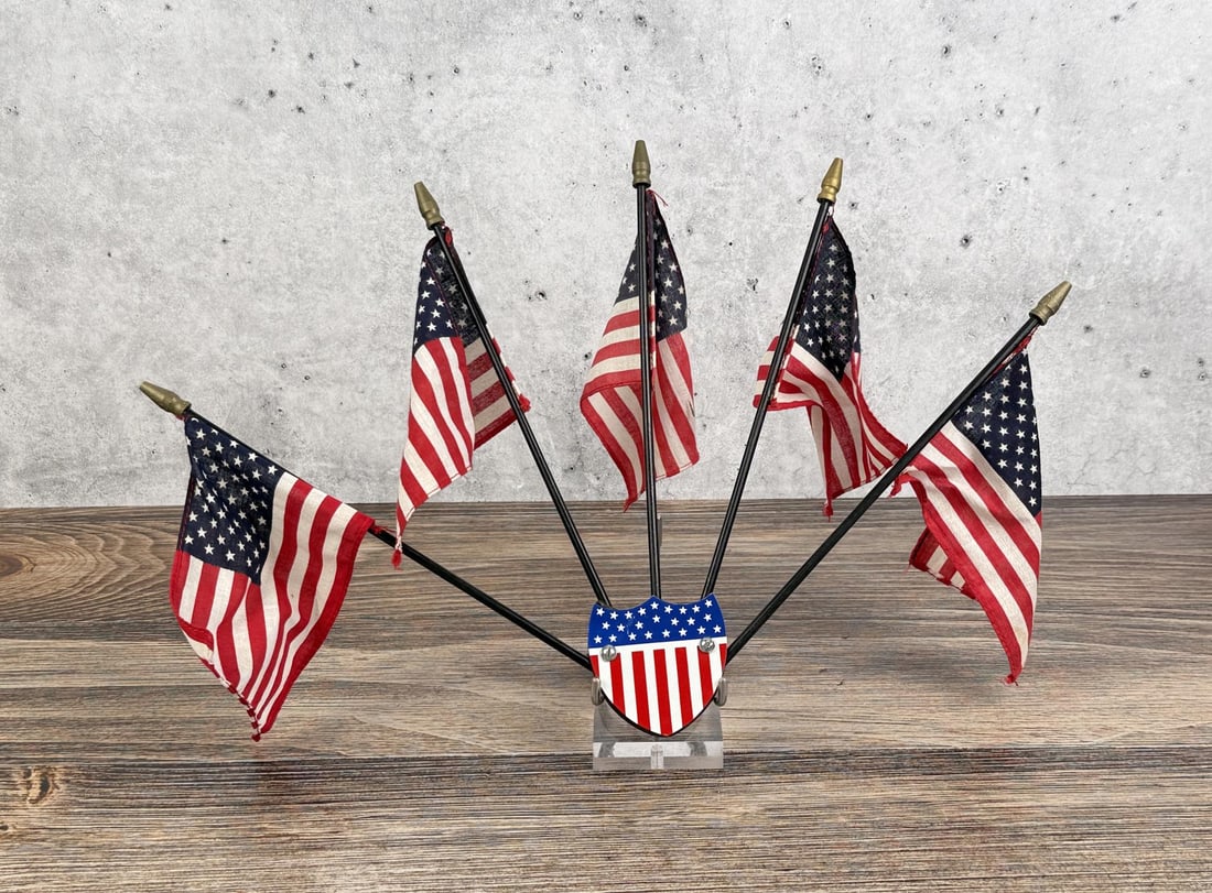 WW2 Automobile Radiator Flags Hood Ornament (1 of 4)