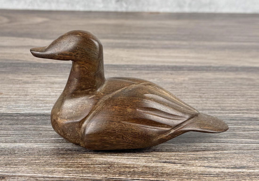 Mexican Ironwood Duck Carving: 6 5/8" by 3 3/4" by 3"