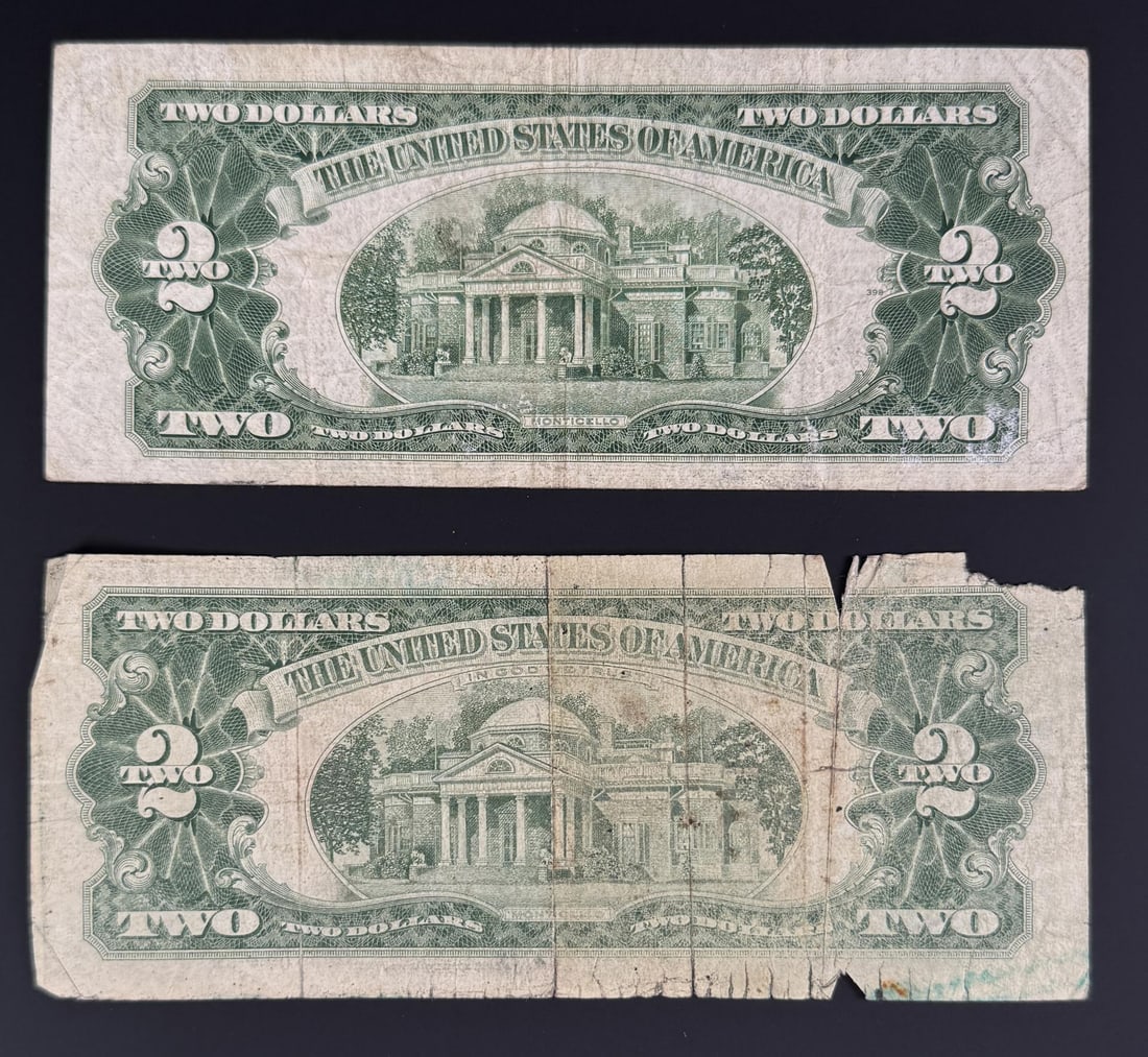 Red Seal $2 Bills Notes - 2