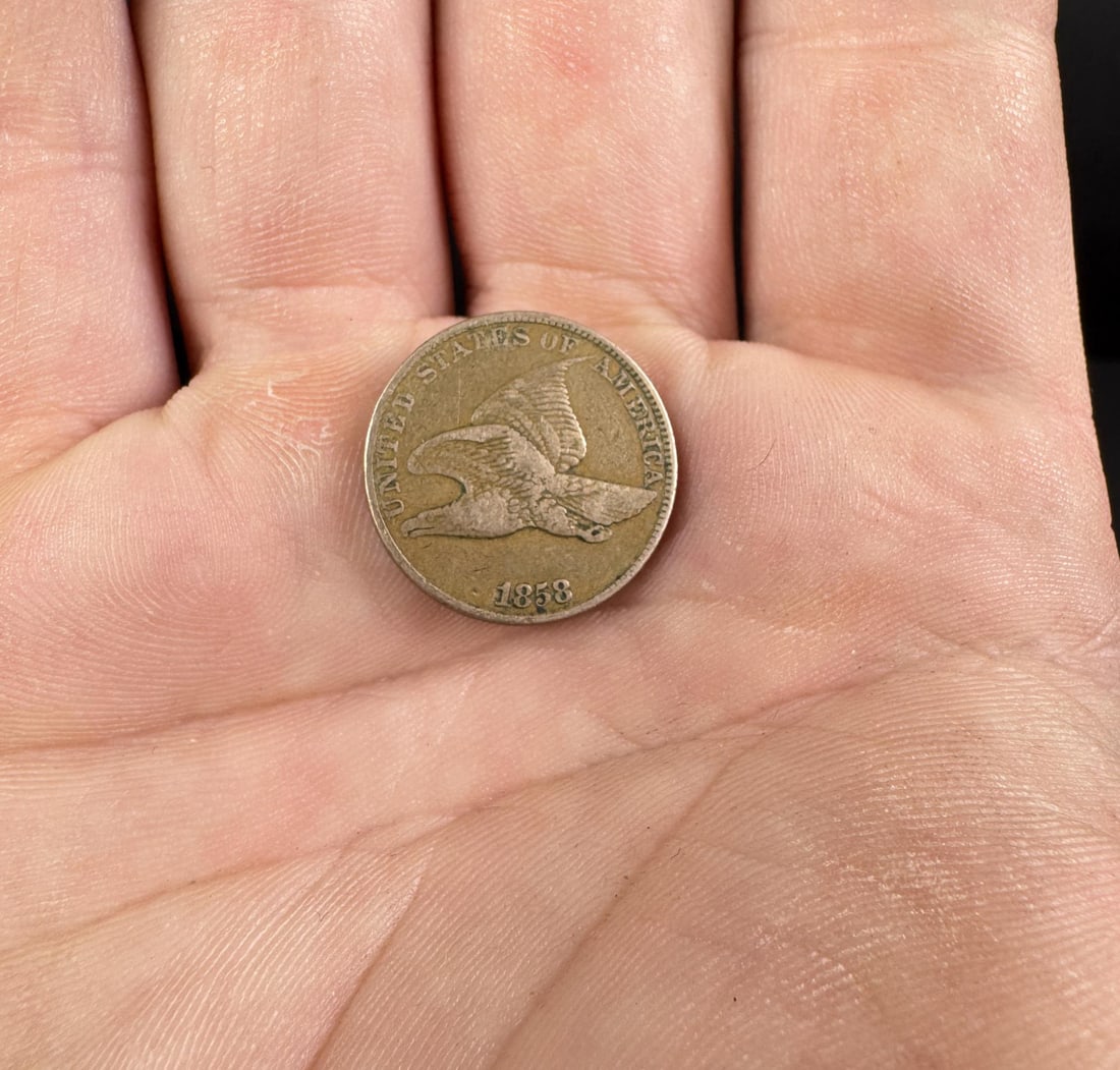 1858 Flying Eagle Cent Penny (1 of 3)