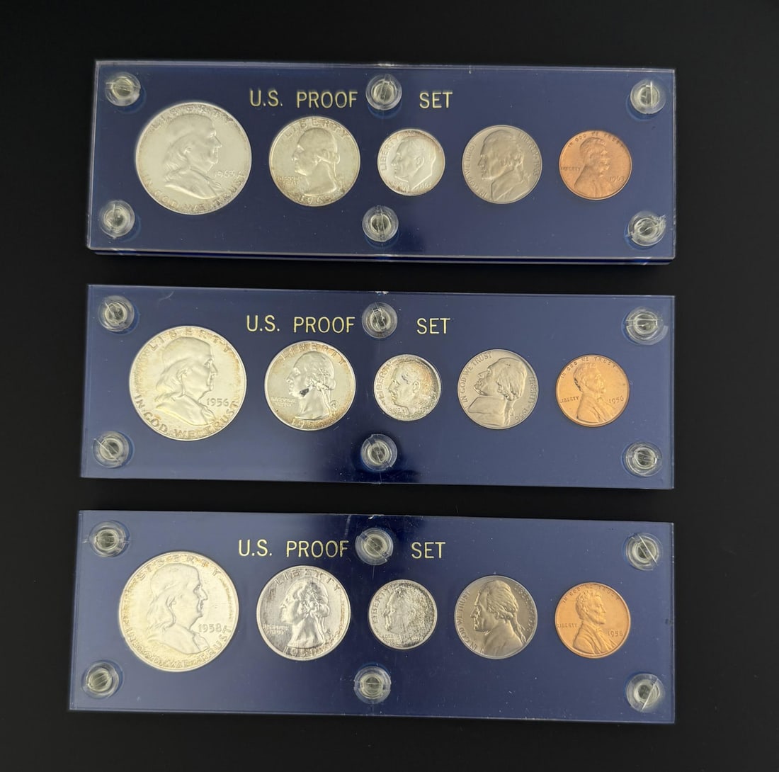 1956 1958 1963 Silver Proof Sets (1 of 3)