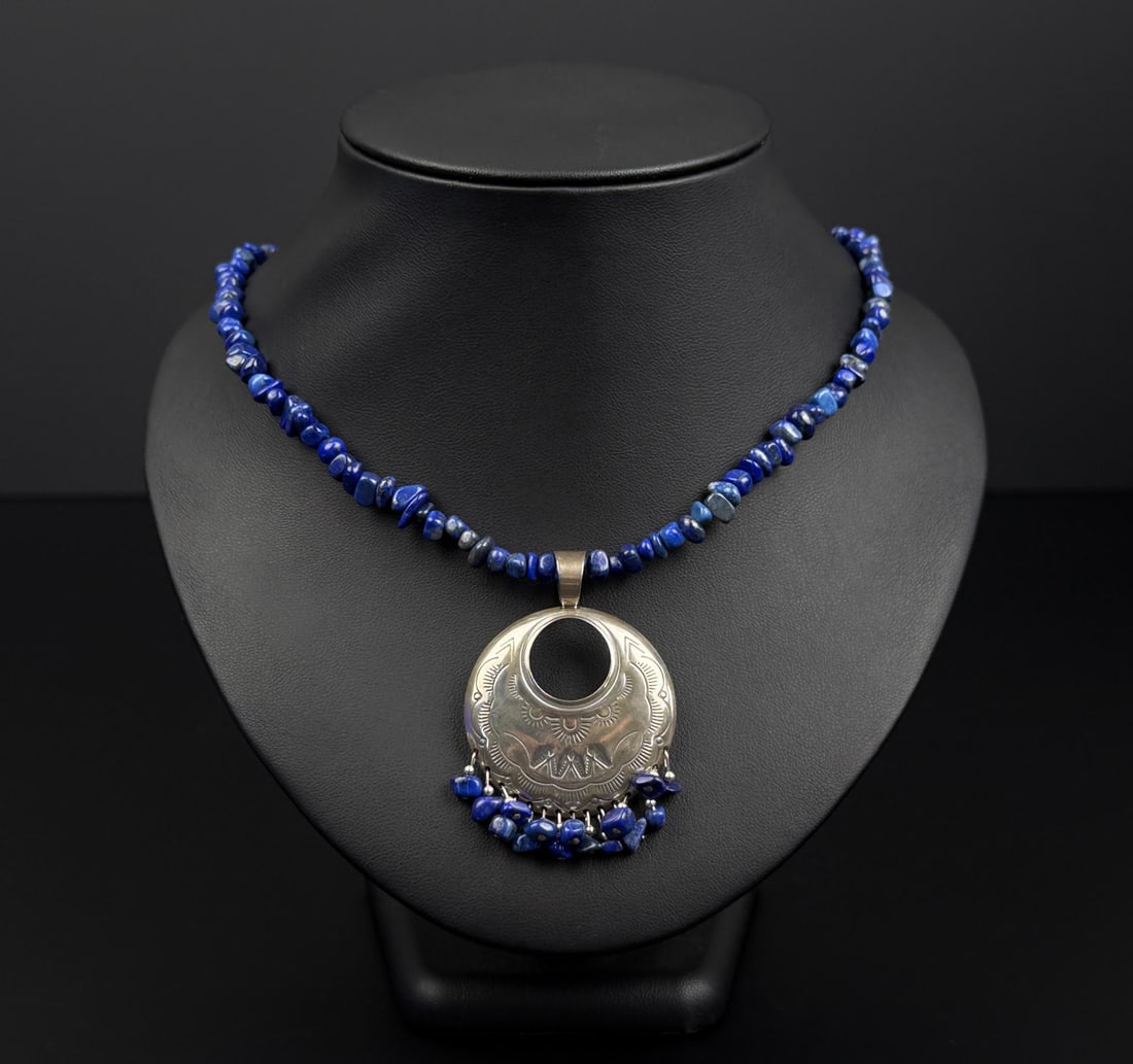 Quoc Sterling Silver Lapis Lazuli Necklace (1 of 6)