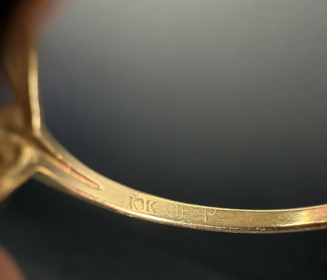 10k Gold Opal and Ruby Cocktail Ring - 4