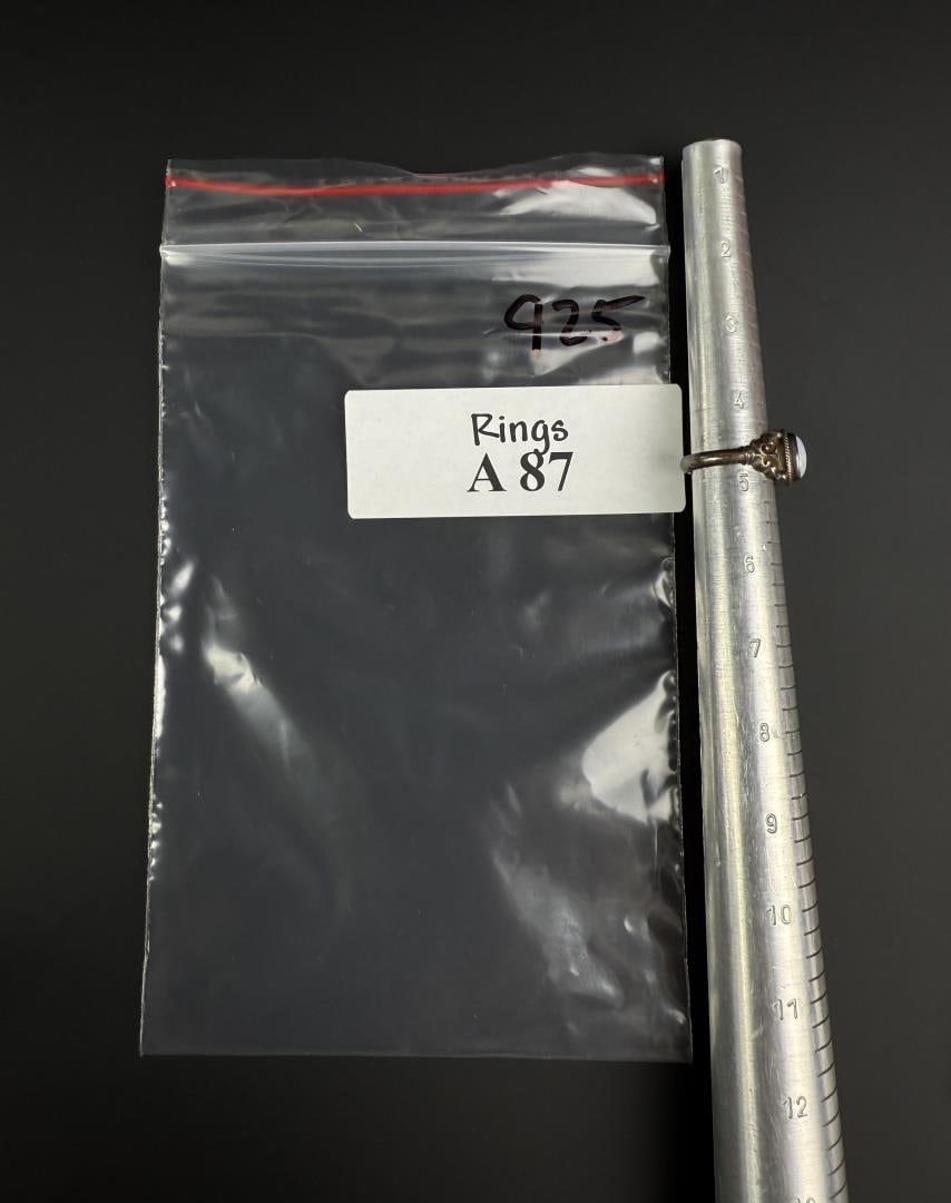 Sterling Silver Opal Ring - 6