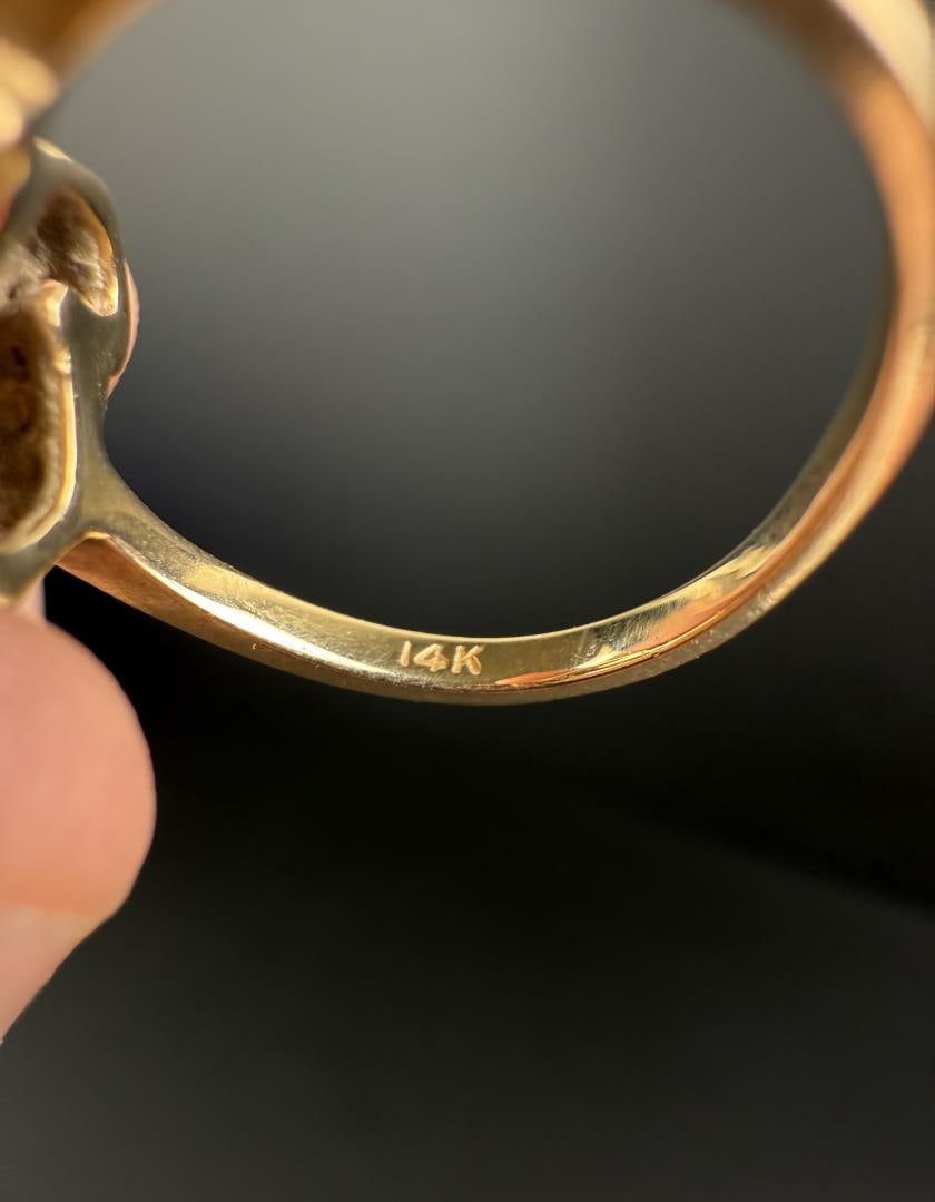 14k Gold Diamond Ring - 5