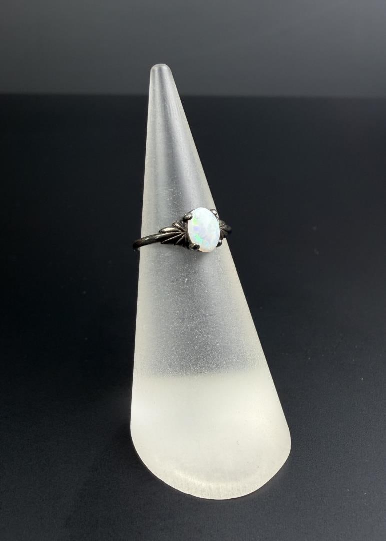 Sterling Silver Opal Ring - 2