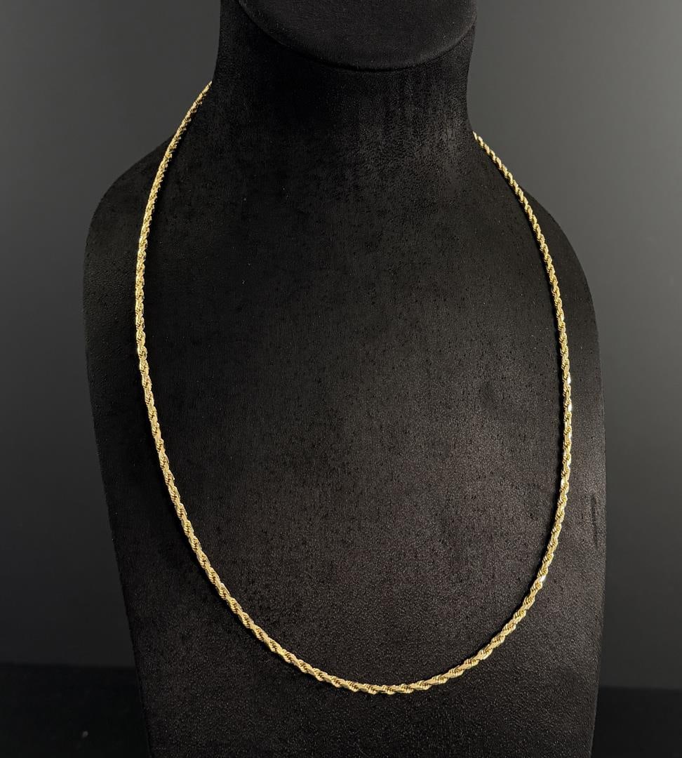 14k Gold Rope Chain Necklace (1 of 6)