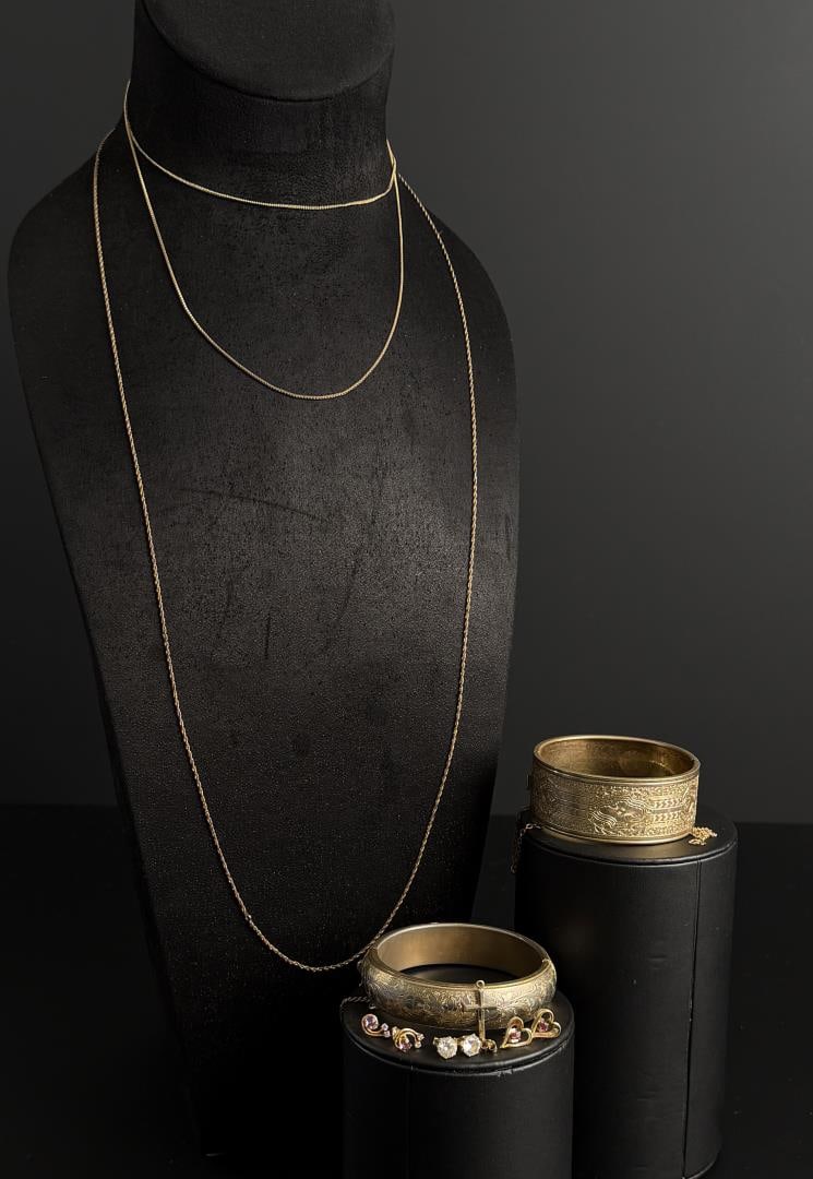 Collection of Gold Filled Jewelry: 80.87 grams total weight.