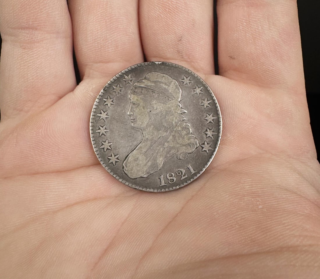 1821 Capped Bust Silver Half Dollar (1 of 3)
