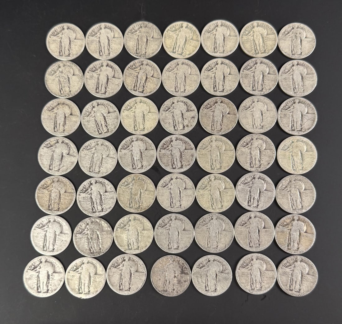 Collection of 49 Standing Liberty Silver Quarters (1 of 3)
