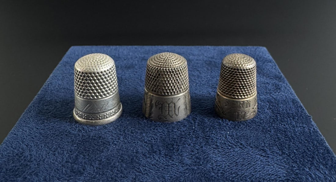 Antique Sterling Silver Thimbles (1 of 6)