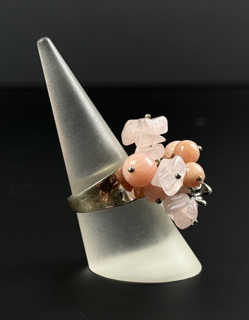 Sterling Silver Rose Quartz Ring - 2