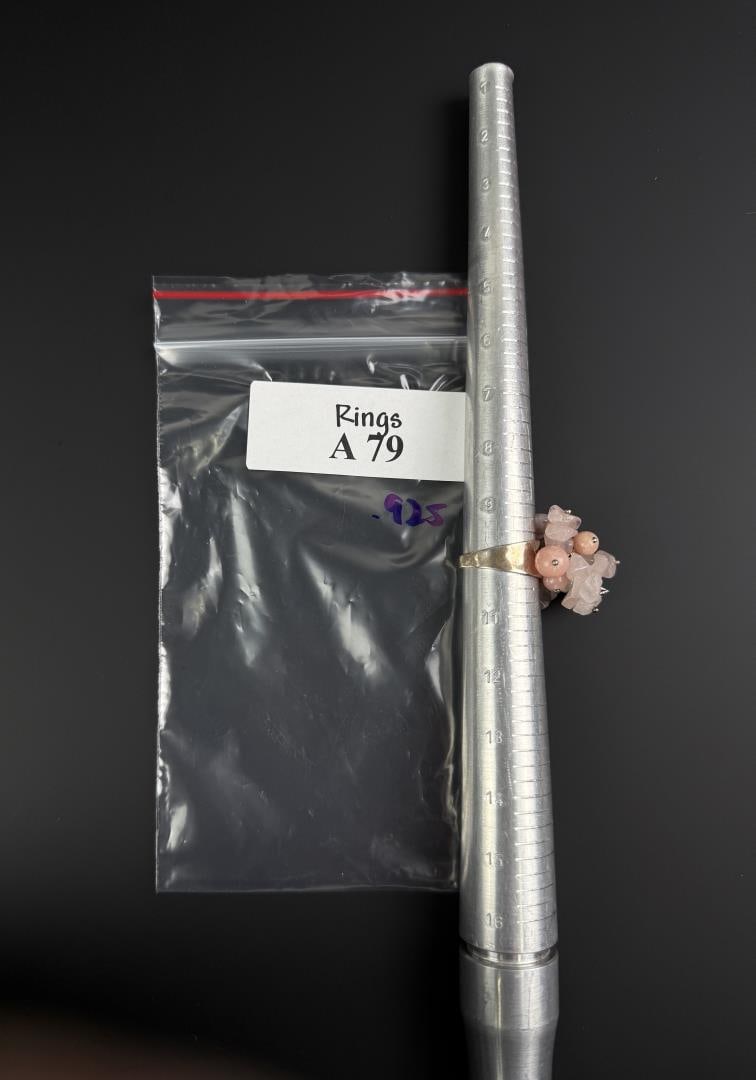 Sterling Silver Rose Quartz Ring - 6