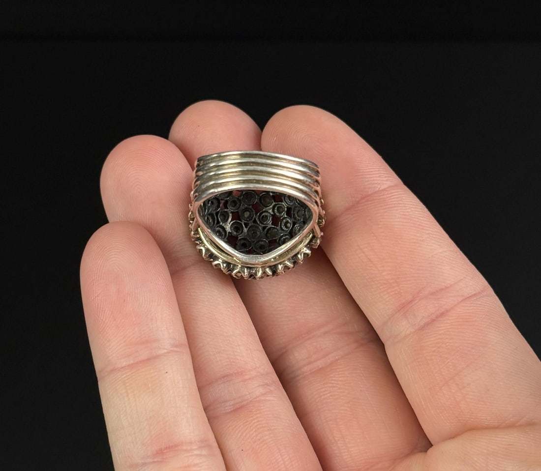 Sterling Silver Marcasite Ring - 3