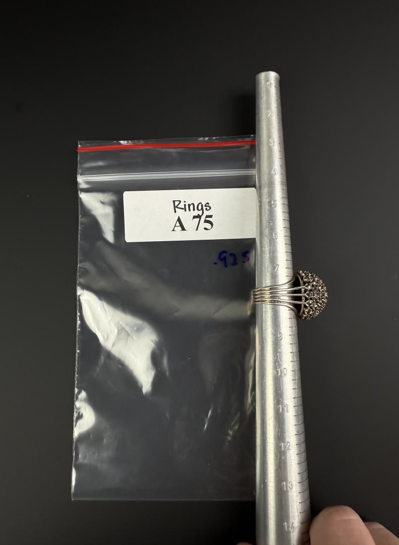 Sterling Silver Marcasite Ring - 5