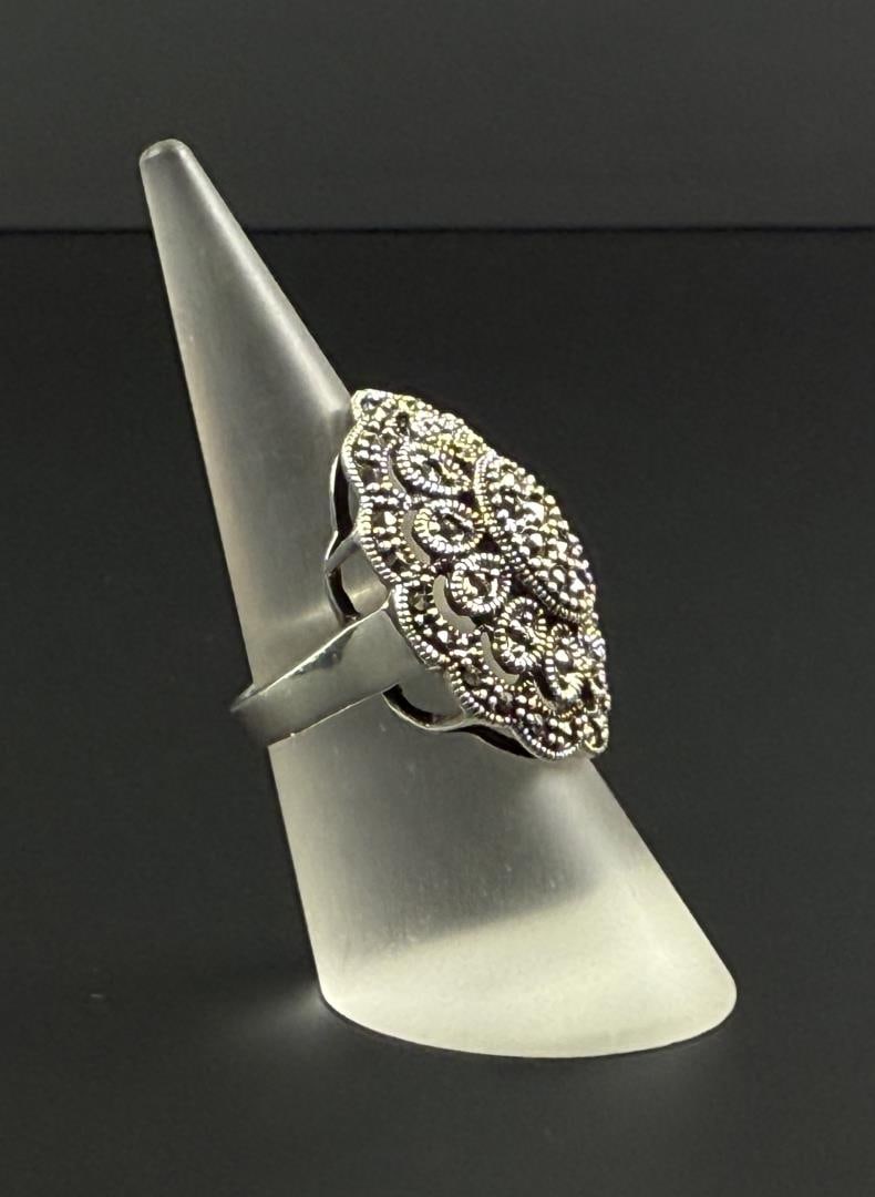 Sterling Silver Marcasite Ring - 2