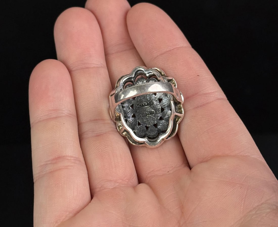Sterling Silver Marcasite Ring - 3