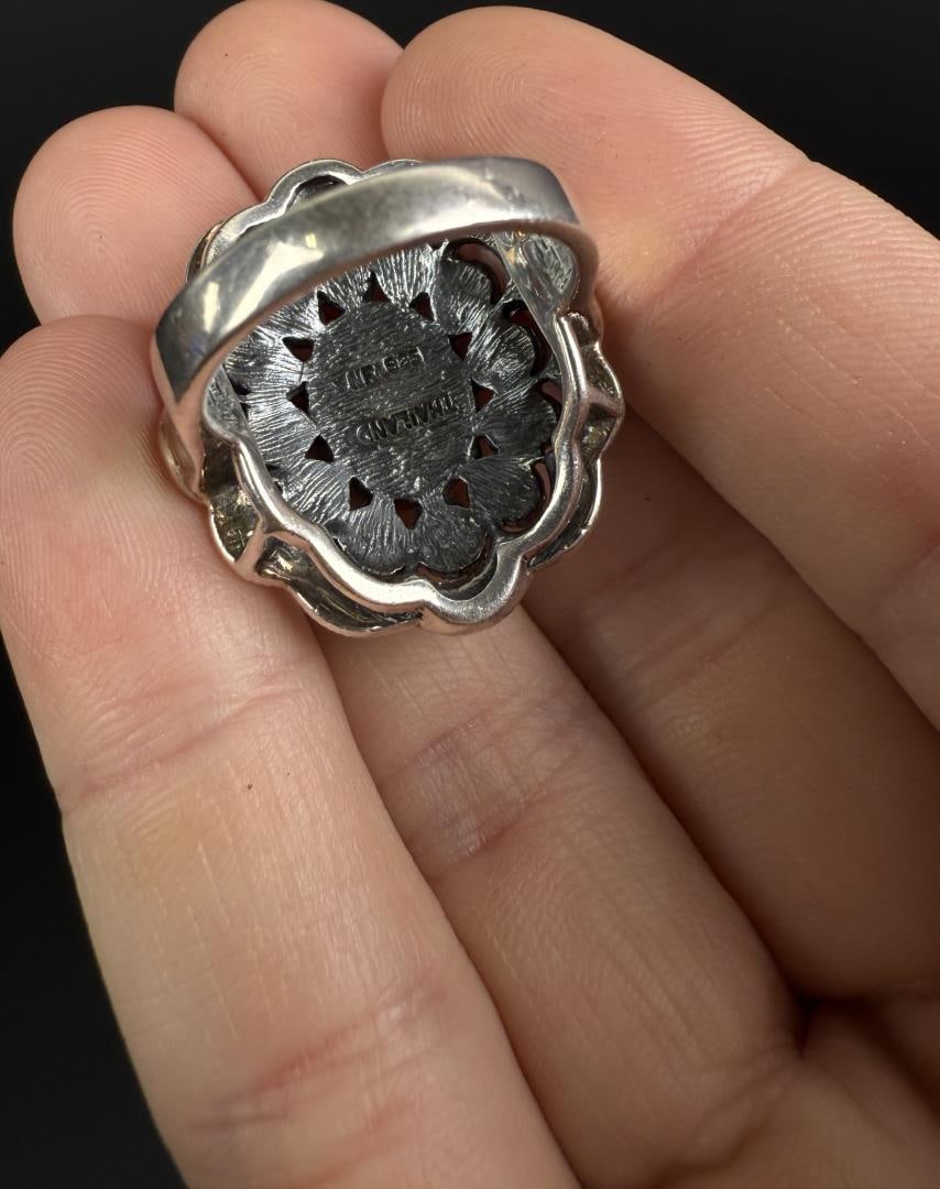 Sterling Silver Marcasite Ring - 4