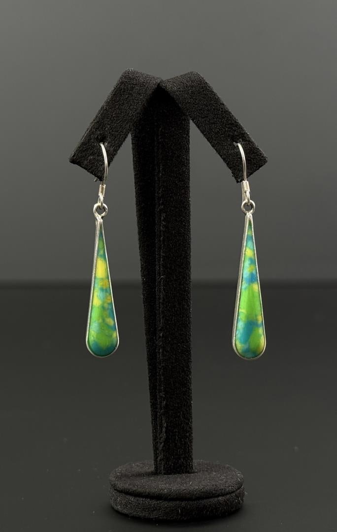 Sterling Silver Earrings: 1 3/4" long.
