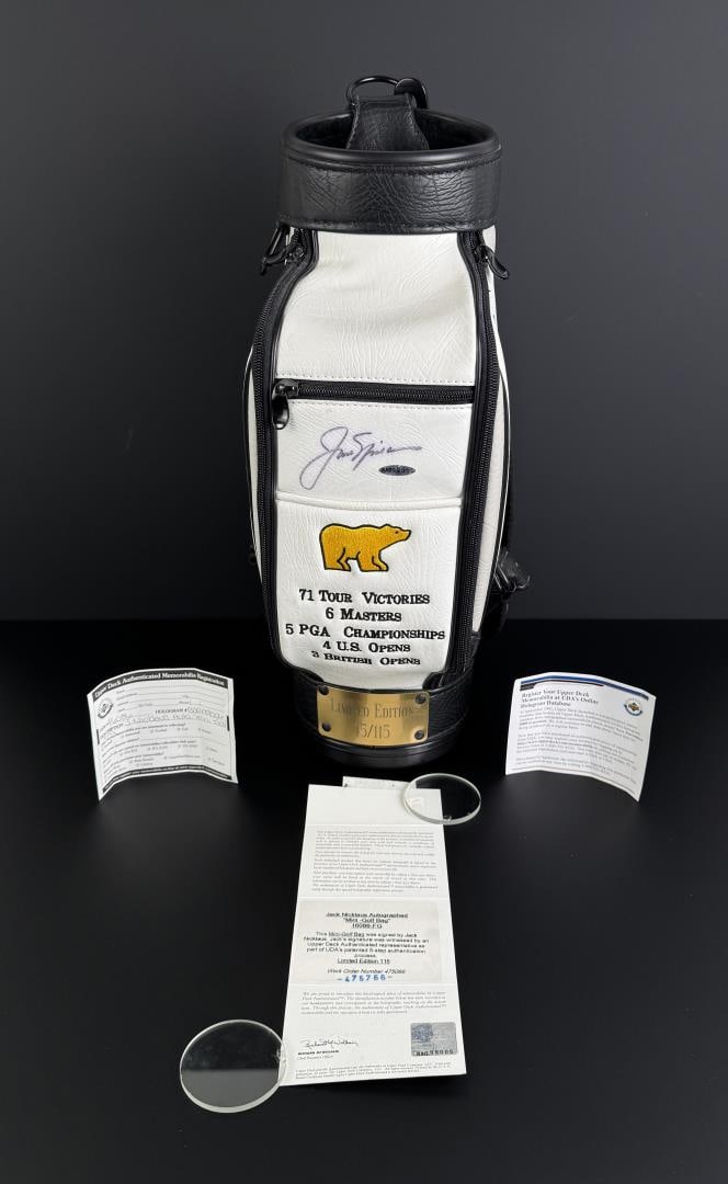 Jack Nicklaus Autographed Mini Golf Bag (1 of 16)
