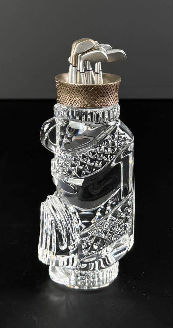 Waterford Crystal Golf Bag Paperweight: 5 1/4" by 2 1/8" by 1 1/2"