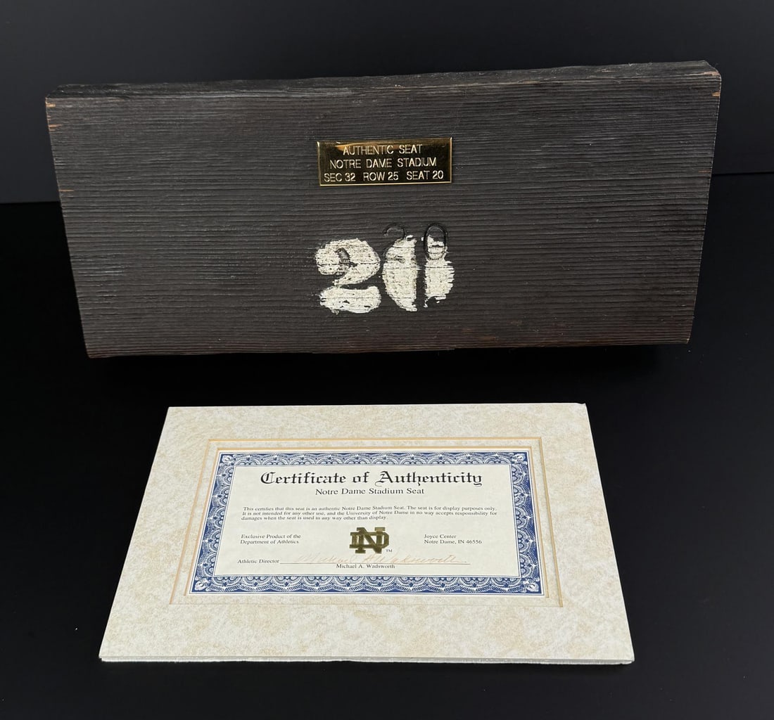 Notre Dame College Wood Stadium Seat (1 of 5)