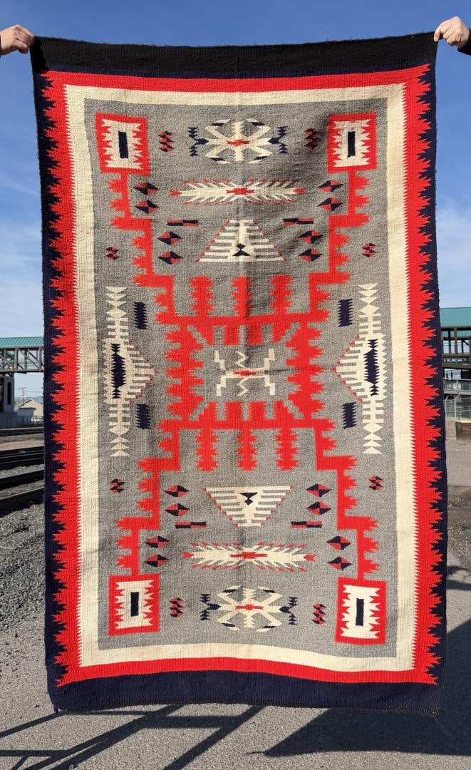 Mexican Navajo Indian Pattern Blanket Rug (1 of 11)
