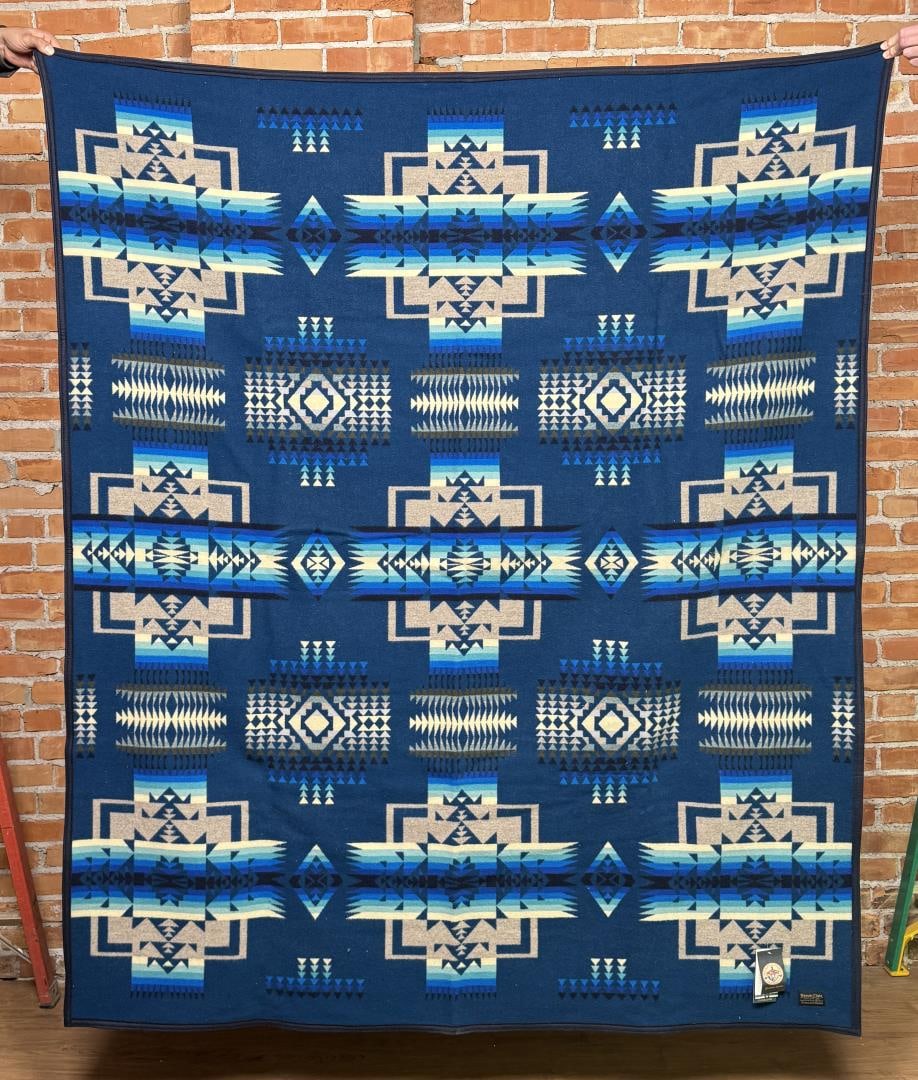 Pendleton Chief Joseph Aegean Jacquard Blanket: 64 1/2" by 78 1/2". New with tags.