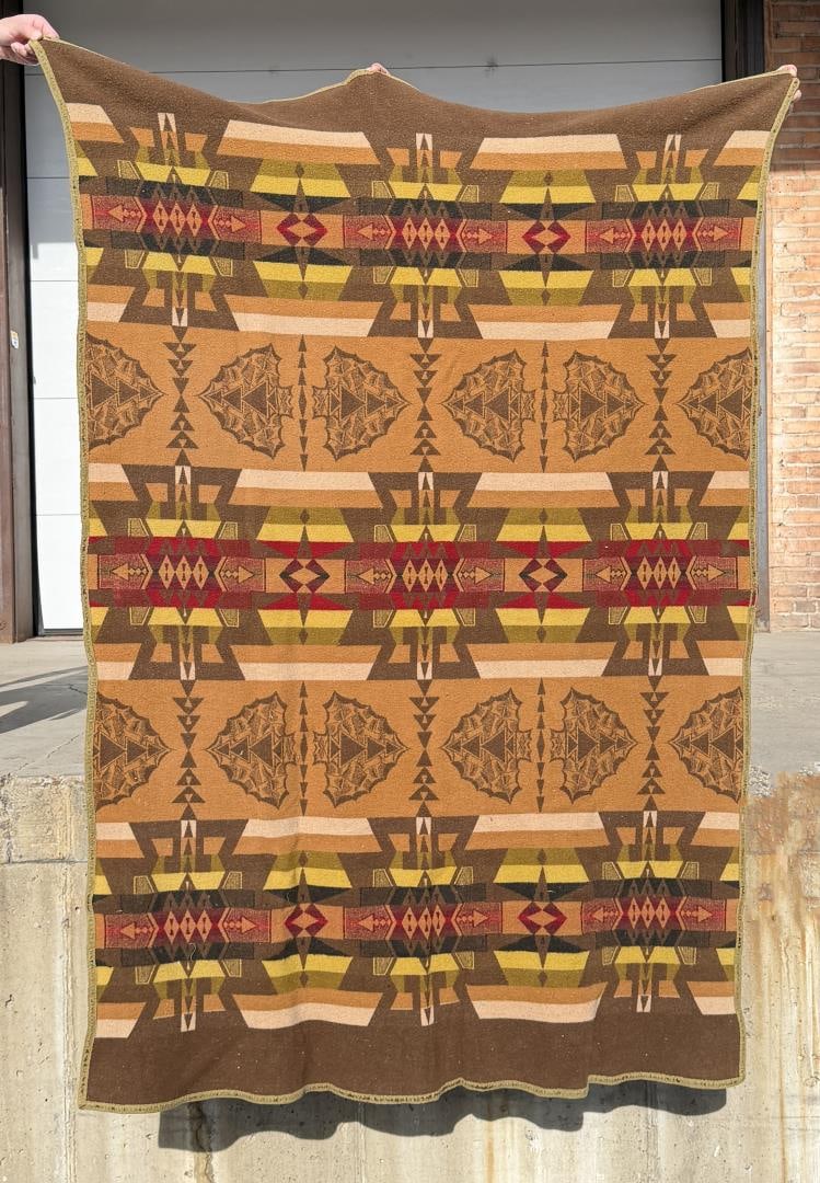 Antique Pendleton Wool Blanket: 49 1/2" by 76 1/2"