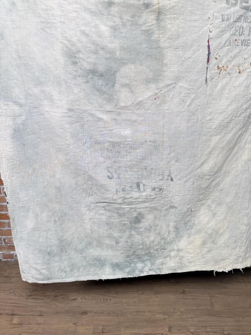 1890s Patchwork Feed Sack Quilt - 10